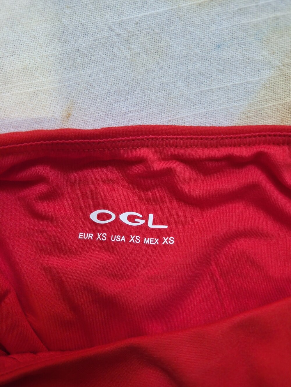 NWT OGL Red Sleeveless Mini Dress Bodycon Built-In Bra Double Lined Stretch XS - Picture 5 of 7